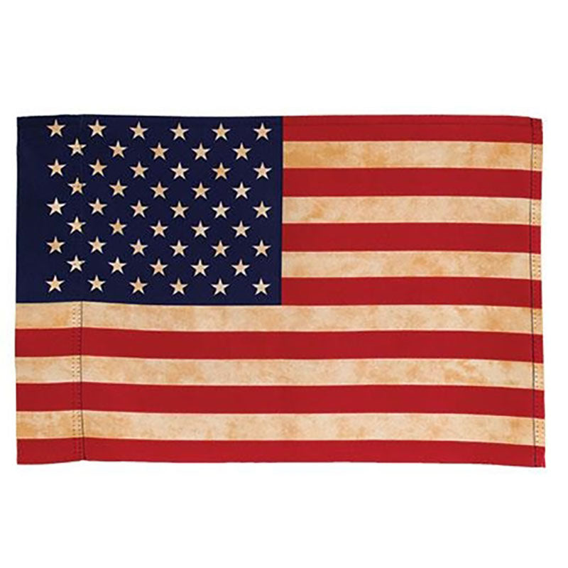 tea stained american garden flag