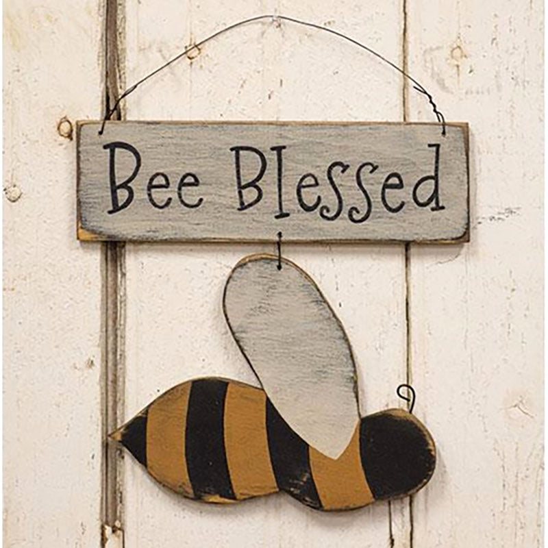 bee blessed hanging sign
