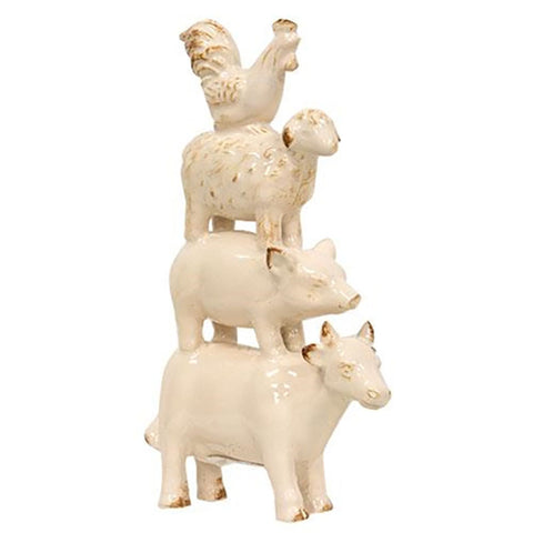 Stacked Farm Animals Figurine
