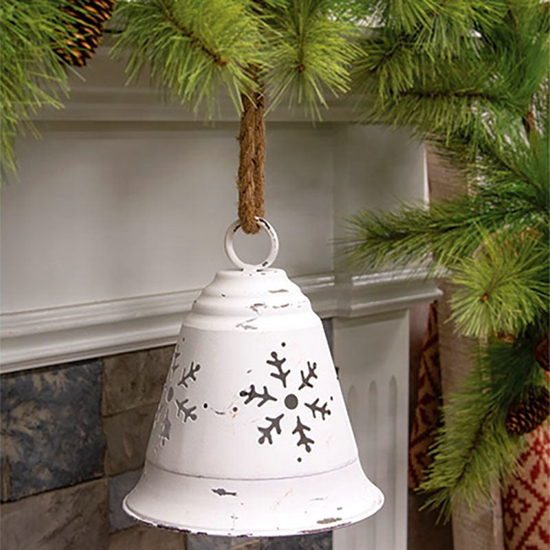 distressed snowflakes christmas bell