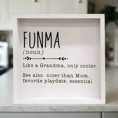 funma definition frame box sign