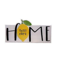 home sweet home lemon block sign