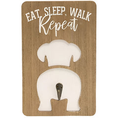 eat sleep walk repeat dog leash holder