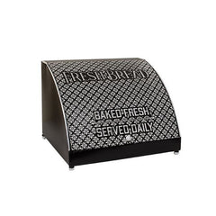 black embossed bread box