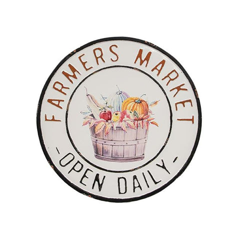 Farmer's Market Open Daily Round Sign