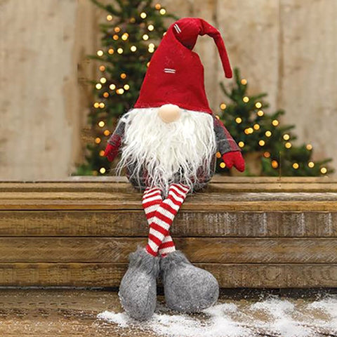Dangle Legs Plush Santa Gnome