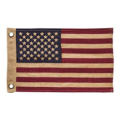 12 x 20 burlap tea stained american flag