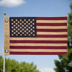 17 x 28 tea stained american flag