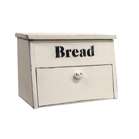 Wooden Two Compartment Bread Box