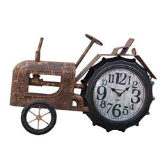 rusty tractor wall clock