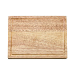 channeled wooden cheeseboard with utensils