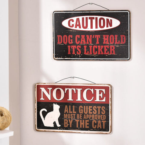 Dog or Cat Sentiment Wall Sign