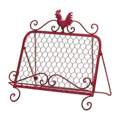red rooster cookbook stand