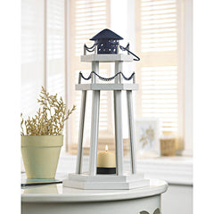 lighthouse point wooden candle lantern