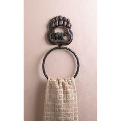 black bear paw towel ring