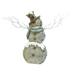 twig lights snowman figurine