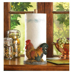 rooster paper towel holder