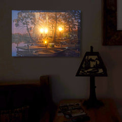 opening day cabin led canvas art print