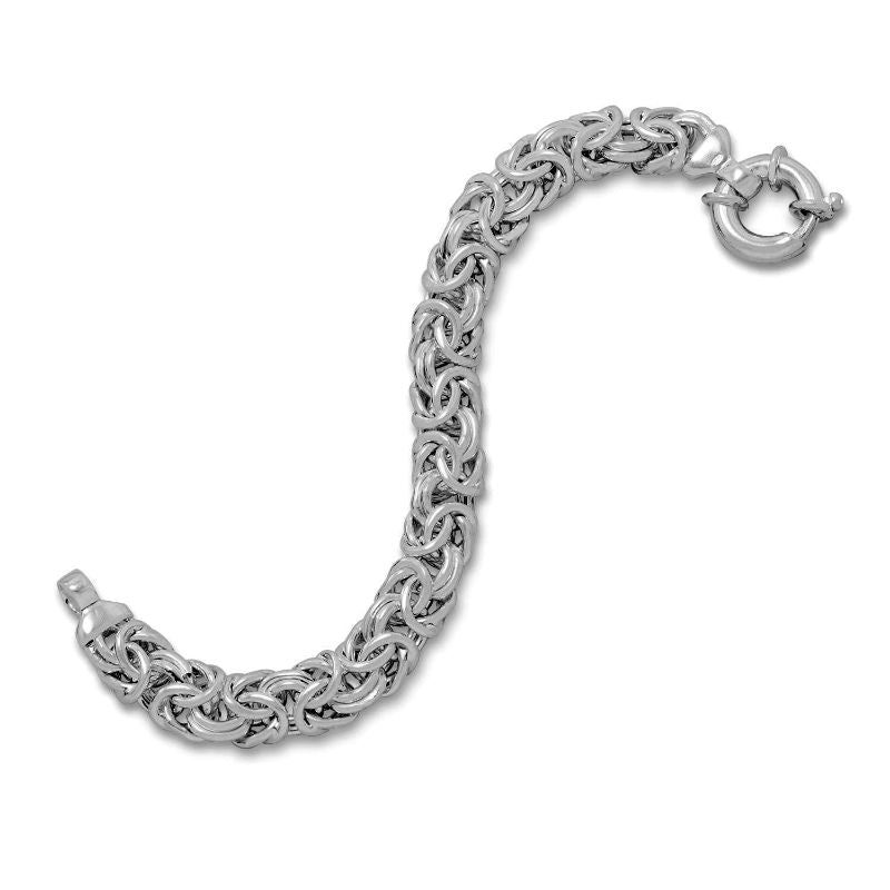 Men's Silver Byzantine Bracelet: 8