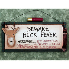 deer hunting camp signs beware buck fever