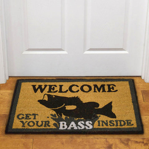 Get Your Bass Inside Coir Welcome Door Mat