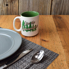 live the adventure camping ceramic beverage mug