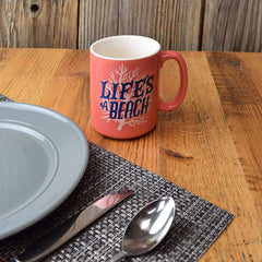 life's a beach ceramic beverage mug
