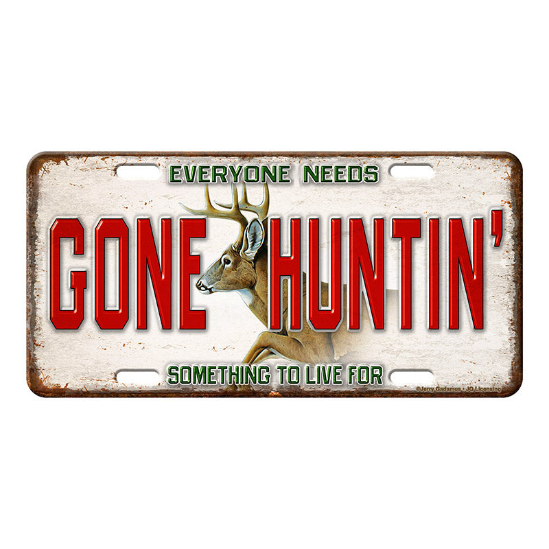gone huntin vanity license plate