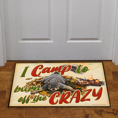 i camp to burn off the crazy door mat