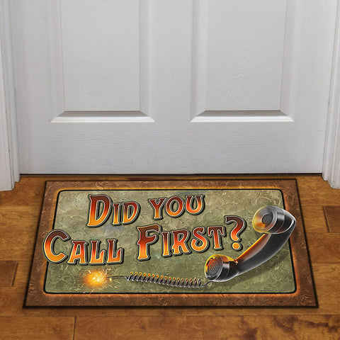 Did You Call First Door Mat