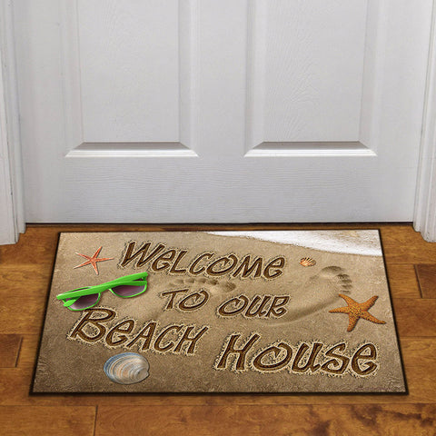 Welcome To Our Beach House Door Mat