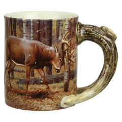 3d deer scene ceramic mug
