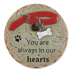 you are always in our hearts dog memorial stone