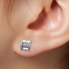 square cubic zirconia earrings