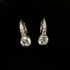graduated cubic zirconia earrings