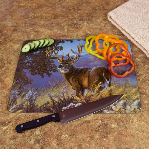 Big Buck Deer Glass Cutting Board