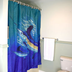 guy harvey first and 10 shower curtain