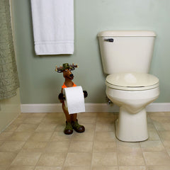 standing deer toilet tissue holder