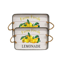 farm fresh lemonade serving trays