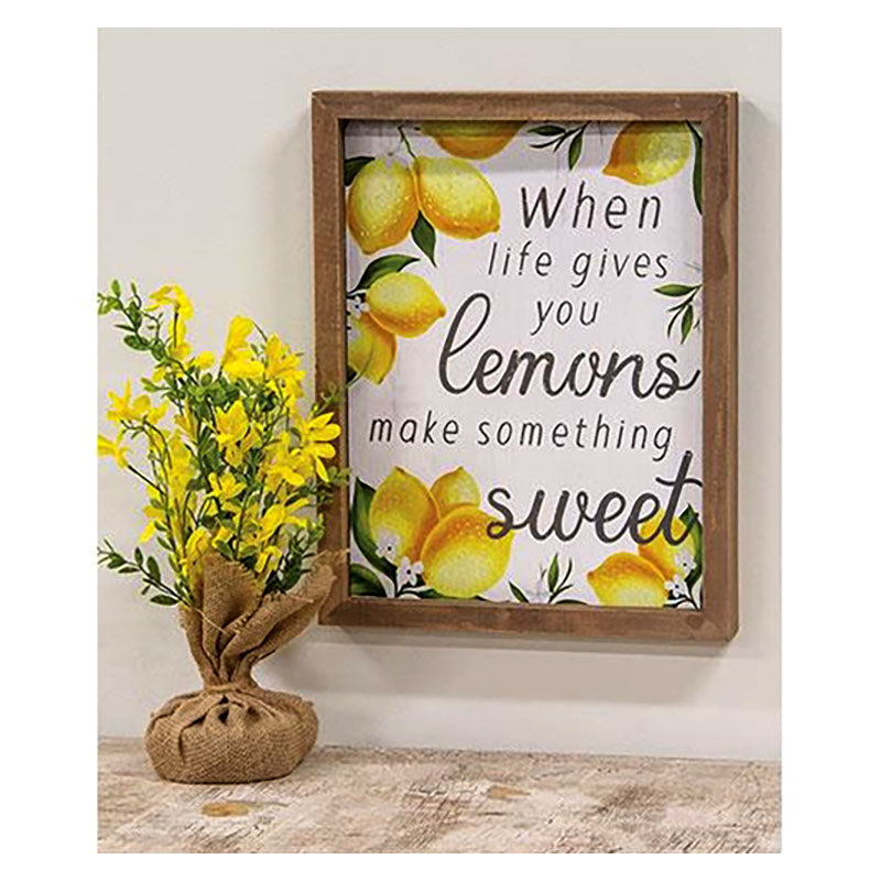 when life gives you lemons framed sign
