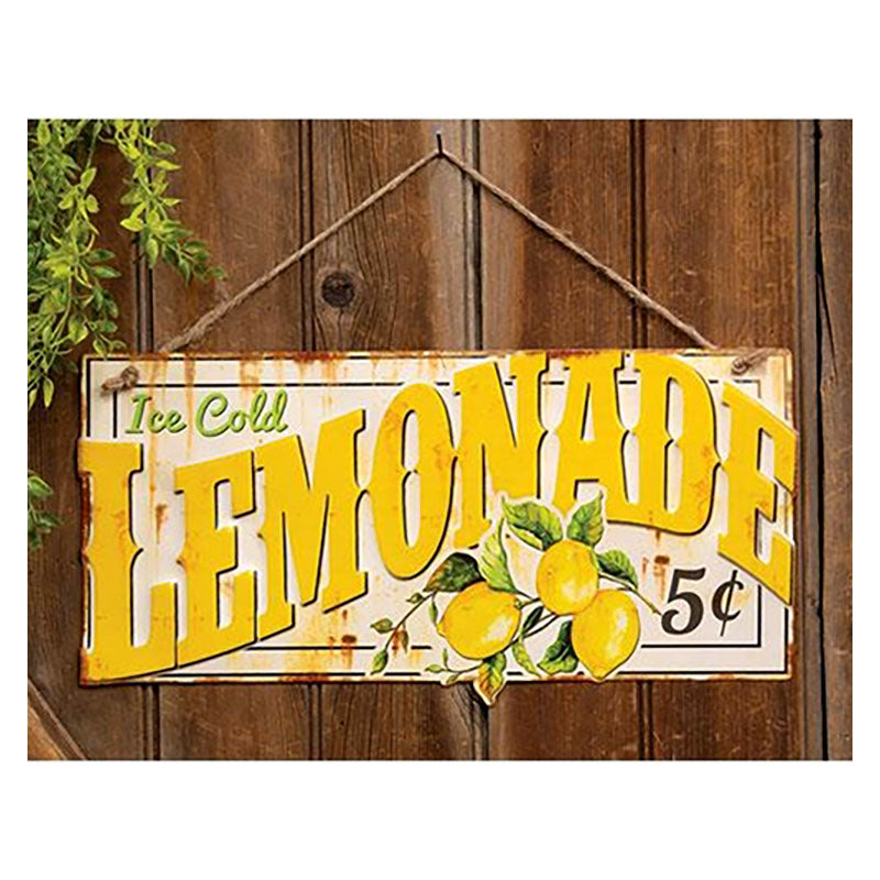 Vintage Ice Cold Lemonade 5 Cents Sign