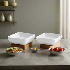 arte italica porcelain square hors d'oeuvres serving bowls