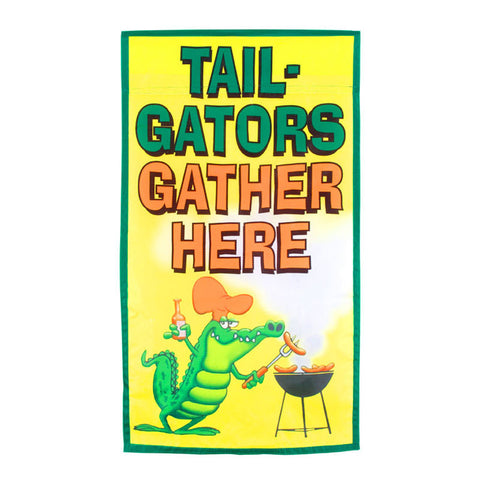 Tail Gators Gather Here Garden Flag