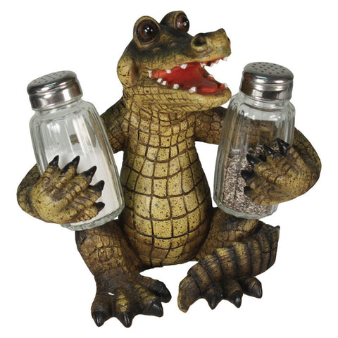 Alligator Glass Salt & Pepper Shakers