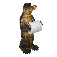 alligator standing toilet tissue holder