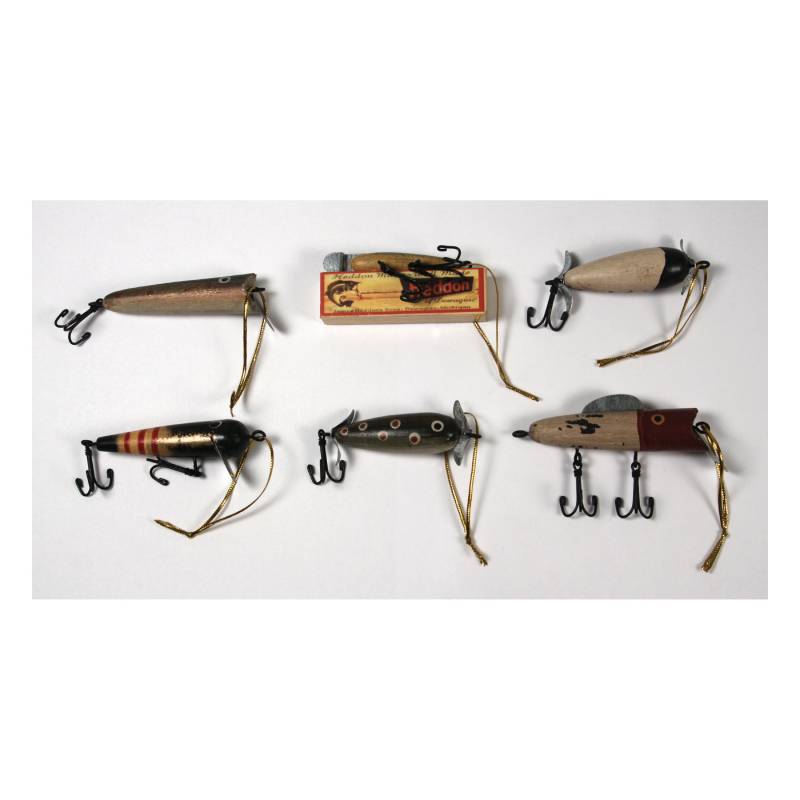 Antique Fishing Lures Christmas Ornaments 6 Pack 866B – Baubles-N-Bling