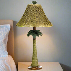 bahama style beach palm tree table lamp