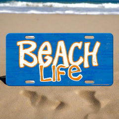 beach life vanity license plate