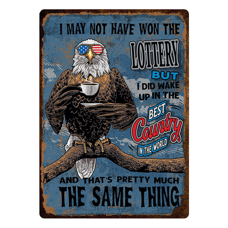 best country in the world patriotic tin sign
