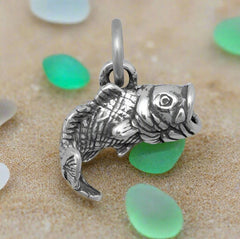 big mouth bass fish charm